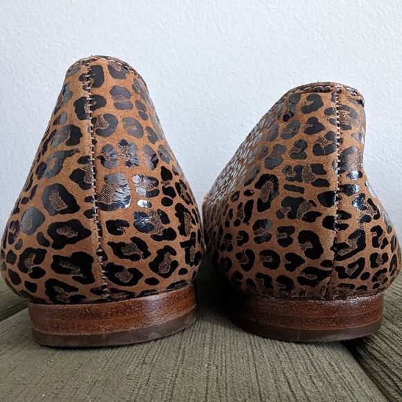 Jack Rogers Chantel Half D'Orsay Leopard Cheetah Ballet Flats Size 9 $138 - Picture 7 of 10